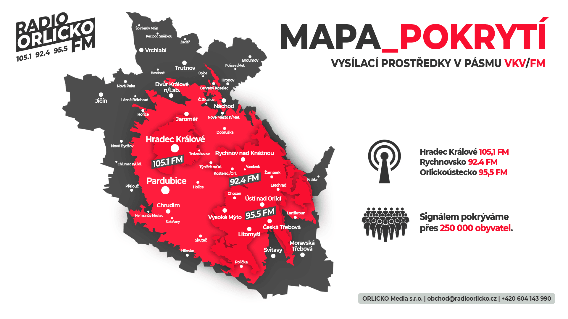 Mapa pokrytí FM signálem